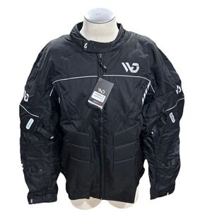 WD Motorsports Motorcycle Jacket Mens 3XL Vegas Series Black Padded